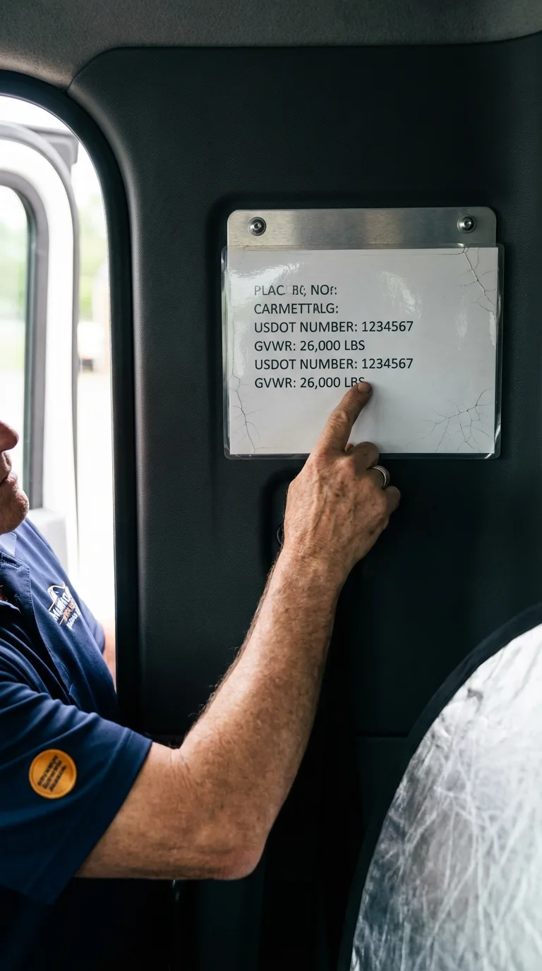 USDOT licensing placard verification in Pinehurst